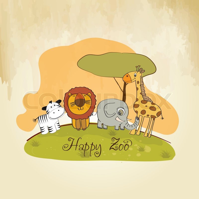 Happy zoo | Stock vector | Colourbox