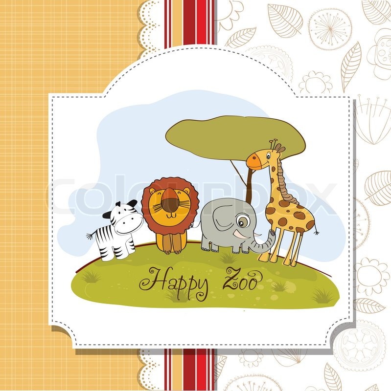 Happy zoo | Stock vector | Colourbox