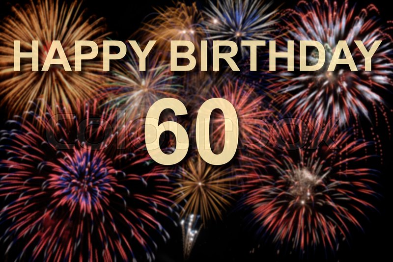 Congratulation and happy birthday 60th | Stock image | Colourbox