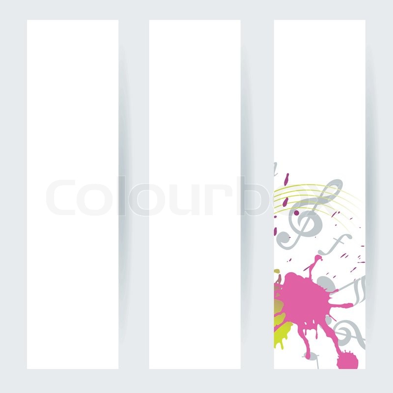 Music Notes Banner Design Vector Stock Vector Colourbox