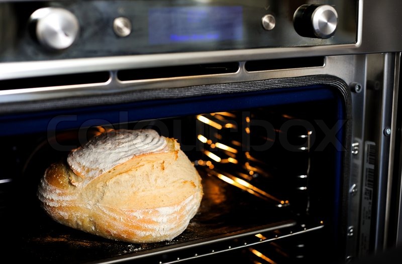 Baked cake in the oven Stock image Colourbox