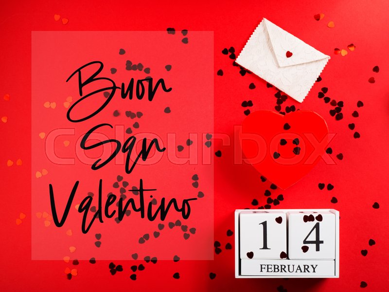 Happy valentines day concept flat lay | Stock image | Colourbox