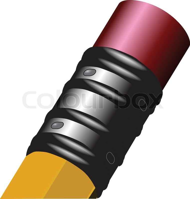 Eraser on the pencil Stock vector Colourbox