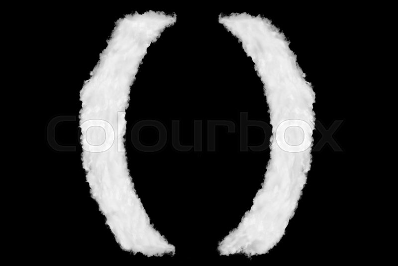 Parentheses symbols font shape element Stock image Colourbox