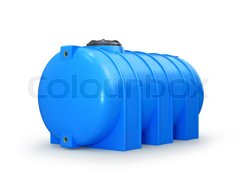 Cylindrical Water Tanks. 3d Stock image Colourbox
