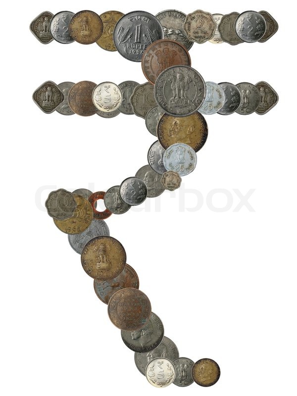 Indian Rupee Symbol Created By Stock Image Colourbox