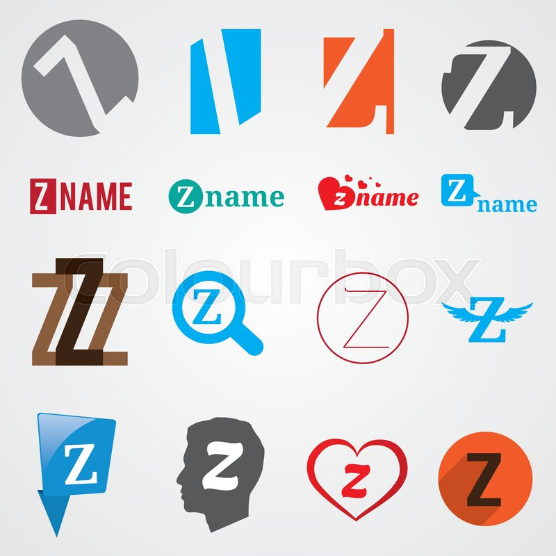 Set of alphabet symbols of letter Z on | Stock vector | Colourbox