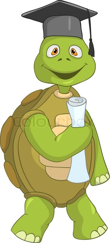 Funny Turtle Student | Stock Vector | Colourbox