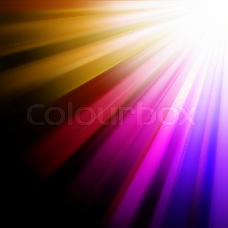 Blau, Rosa, orange leuchtende Strahlen | Stock-Vektor | Colourbox
