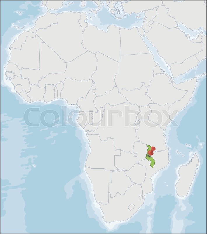 Malawi is a landlocked country in Stock vector Colourbox