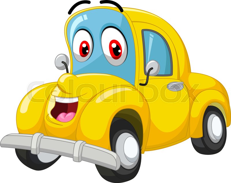 Yellow Car Cartoon for your design Stock vector Colourbox