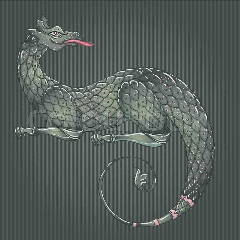 Fantasy Creature Dragon Medieval Stock Vector Colourbox