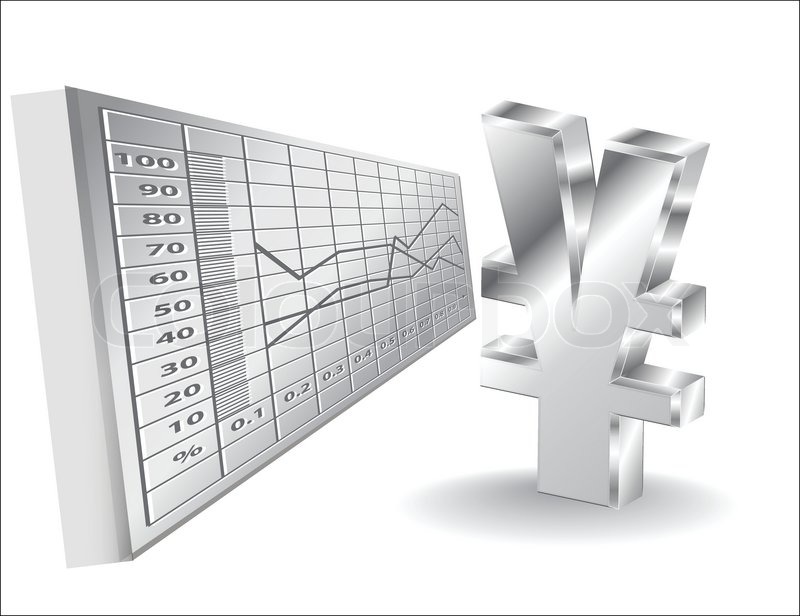 Financial background 3d yen sign | Stock vector | Colourbox
