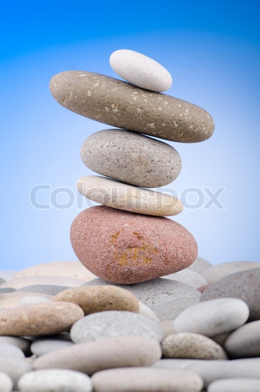 Stabilität, zen, gruppe Stockfoto Colourbox