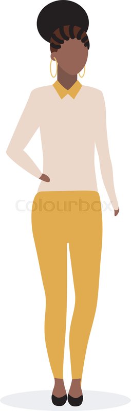 Afro american girl flat vector illustration. Black stylish woman with dreads and curly hairstyle. Dark skinned stylish, elegant lady in casual clothing. Mulatto brazil female model cartoon character | Stock vector | Colourbox Afro american girl flat vector illustration. Black stylish woman with dreads and curly hairstyle. Dark skinned stylish, elegant lady in casual clothing. Mulatto brazil female model cartoon character | Stock vector | Colourbox