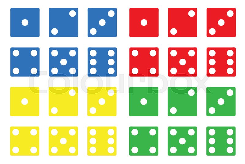 Illustration Of Color Dice Isolated On Stock Vector Colourbox Illustration Of Color Dice Isolated On Stock Vector Colourbox