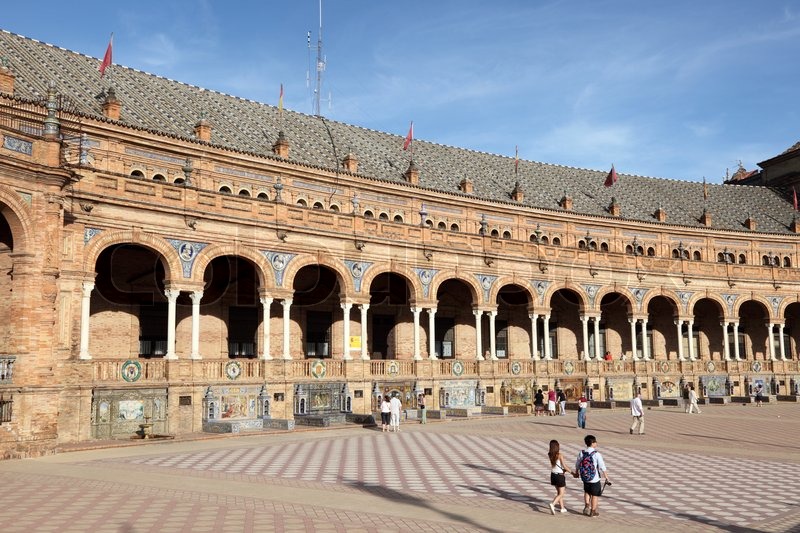 Plaza de Espana spanischer Platz in Stock Bild Colourbox