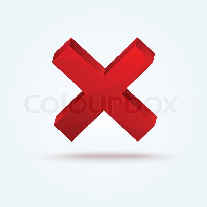 Detailed vector red cross icon with Stock vector Colourbox