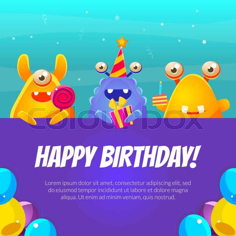 Happy Birthday Banner Template with | Stock vector | Colourbox