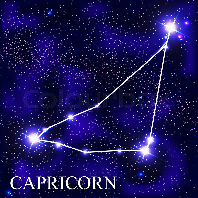 Capricorn Zodiac Sign with Beautiful Stock vector Colourbox