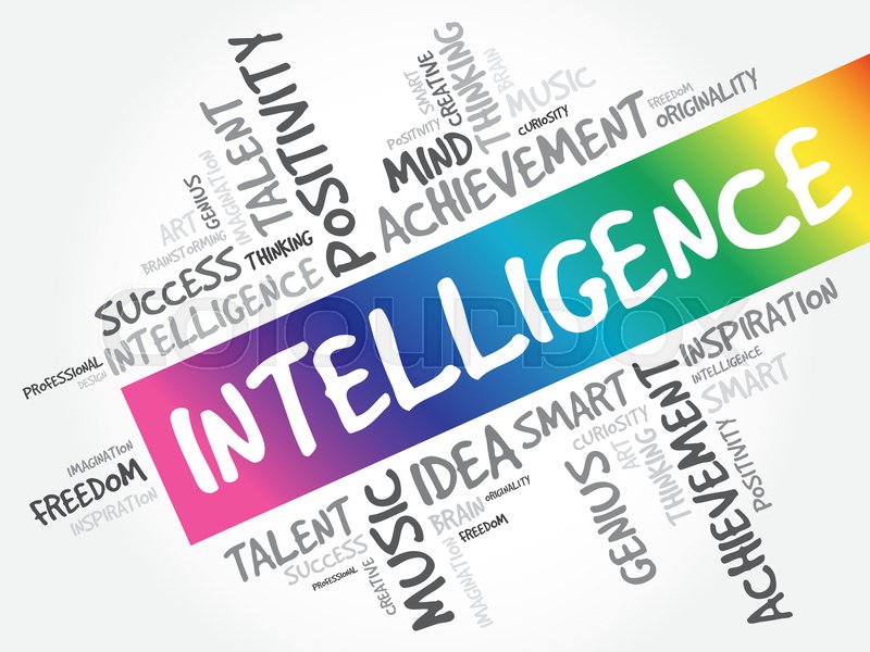 Intelligence word cloud collage, Stock vector Colourbox