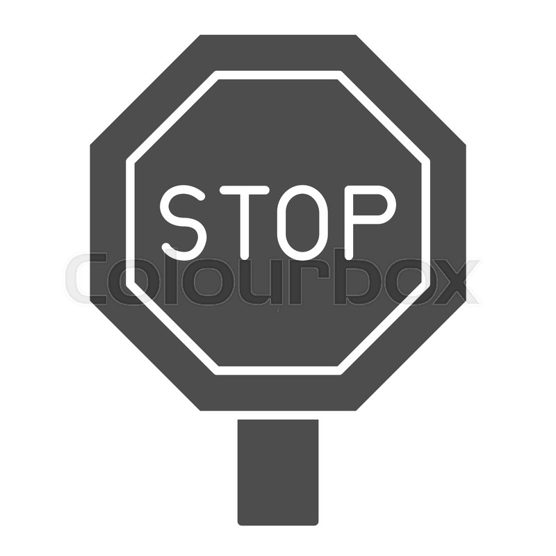 Stop Sign Clip Art Black And White
