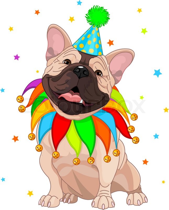 French bulldog’s Birthday | Stock vector | Colourbox