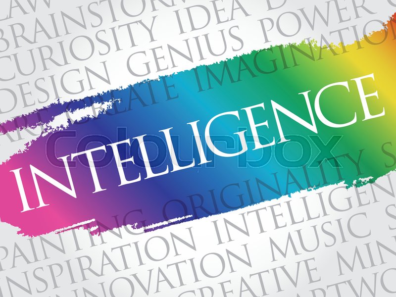Intelligence word cloud collage, Stock vector Colourbox