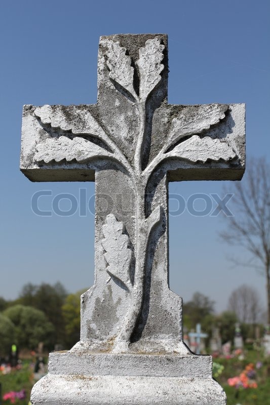 Gravestone cross | Stock image | Colourbox
