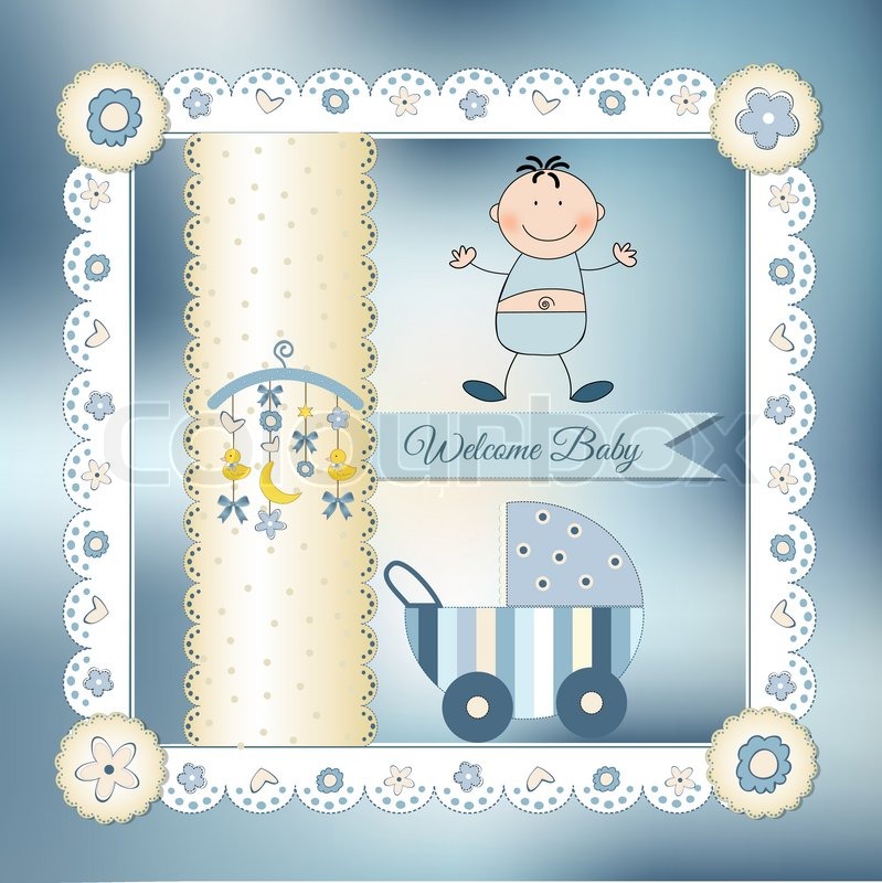 Newborn baby greeting card | Stock vector | Colourbox