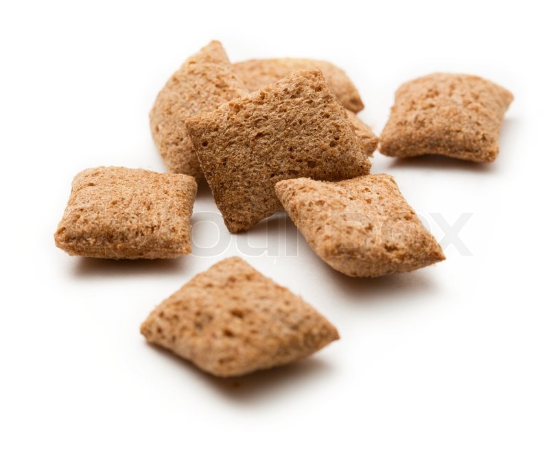 Crispy chocolate cereal pillow flakes Stock Photo Colourbox