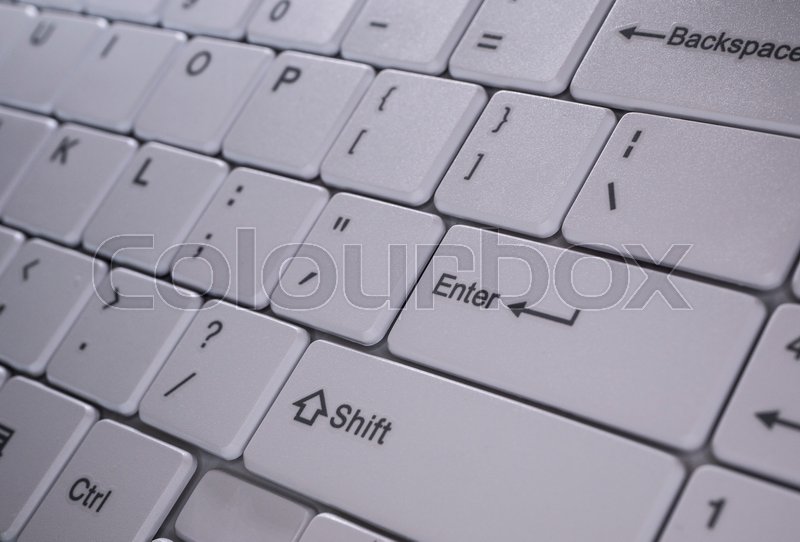 Close up of keyboard of a modern laptop | Stock image | Colourbox