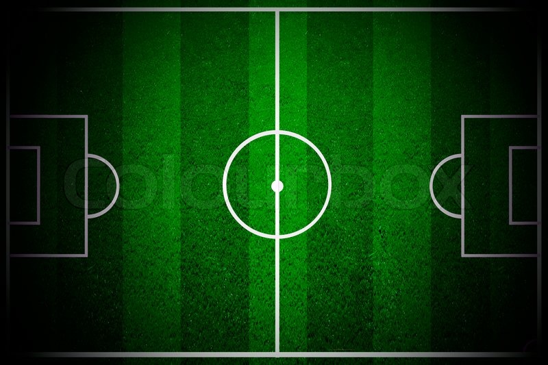 The green soccer field with lines Stock image Colourbox