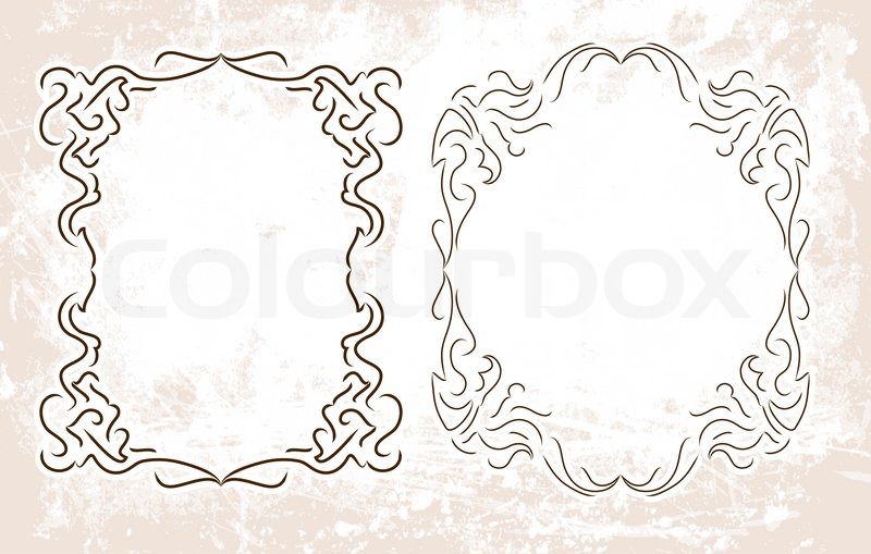 Zwei Frames auf Hintergrund StockVektor Colourbox