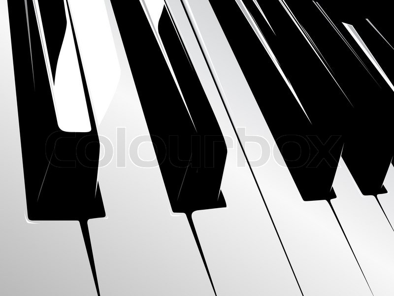 Schwarze und weiße Klaviertastatur | Stock-Vektor | Colourbox