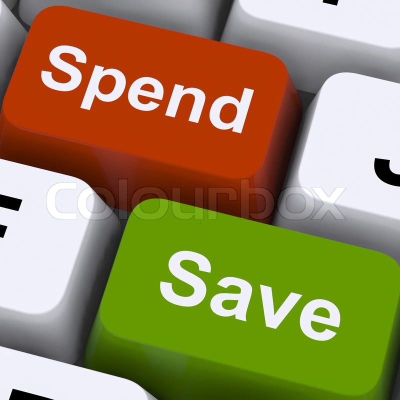 spend or save keys show budget and stock photo colourbox budget for savings