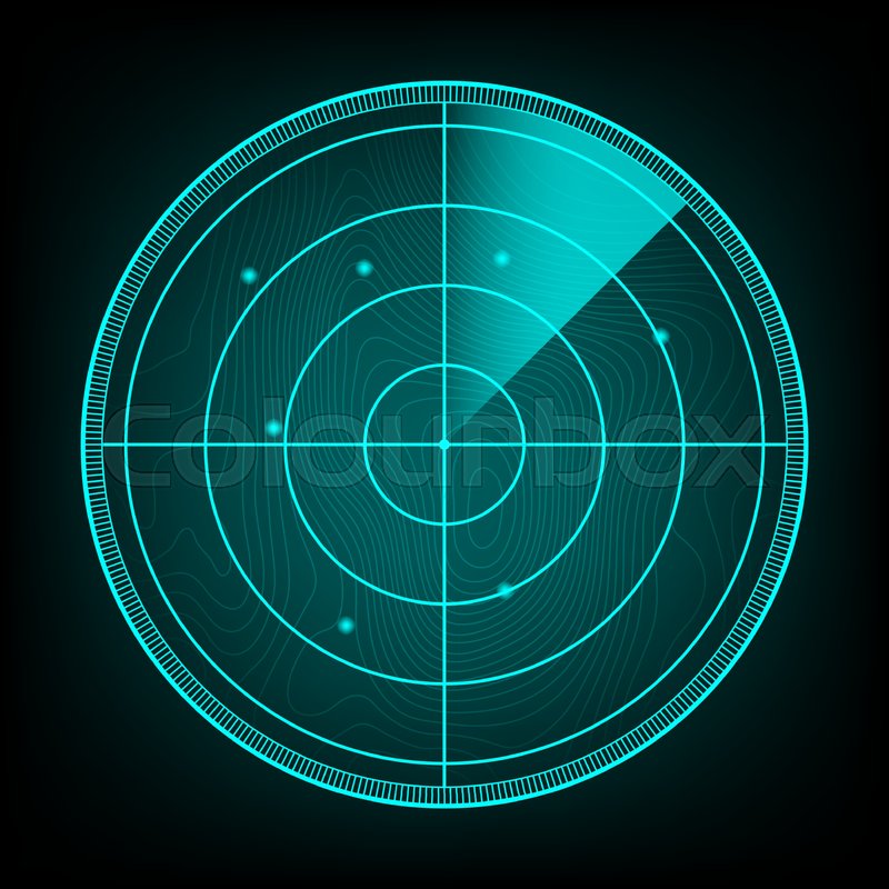 Realistic Radar In Searching Radar Stock Vector Colourbox