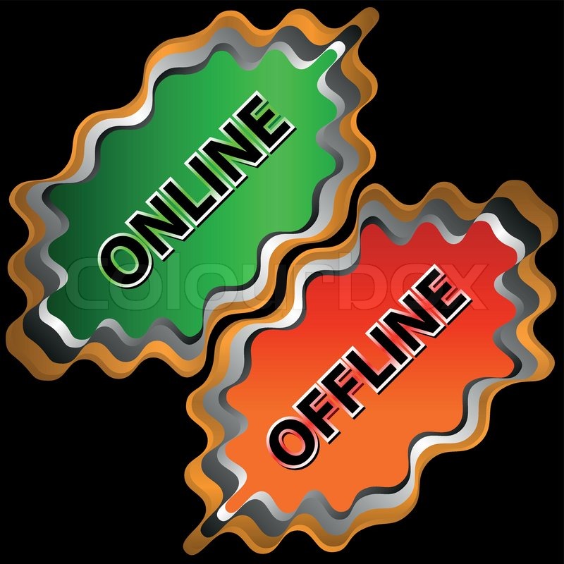 Online- und offline-Symbol | Stock-Vektor | Colourbox