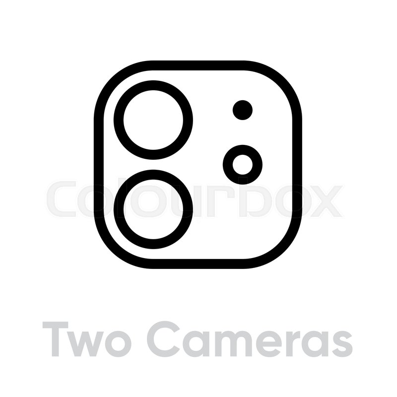 Two Cameras Phone Multi-Cameras icon. | Stock vector | Colourbox