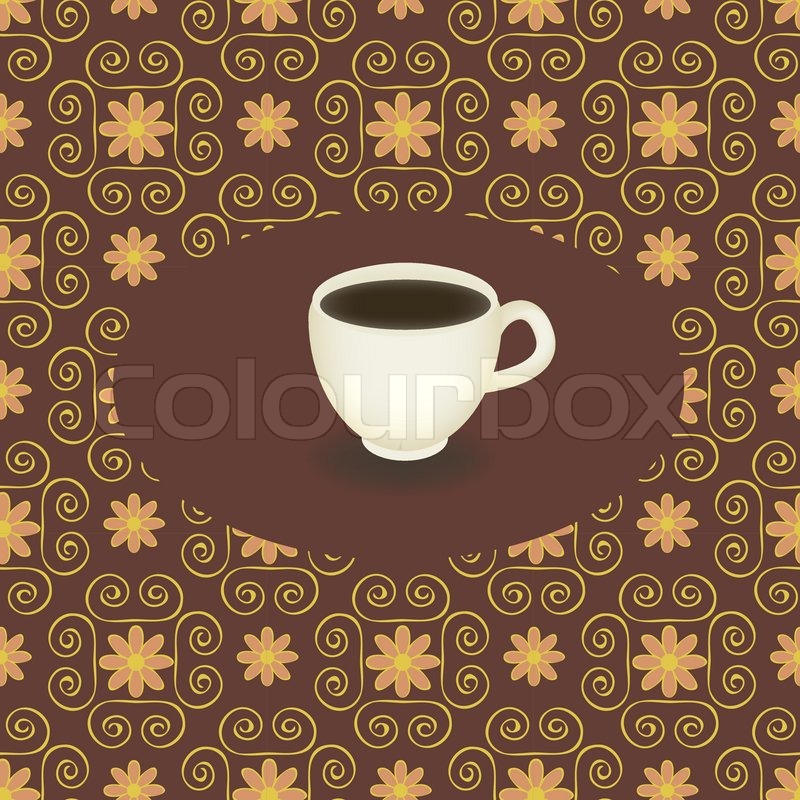 Coffee cup template background with | Stock vector | Colourbox