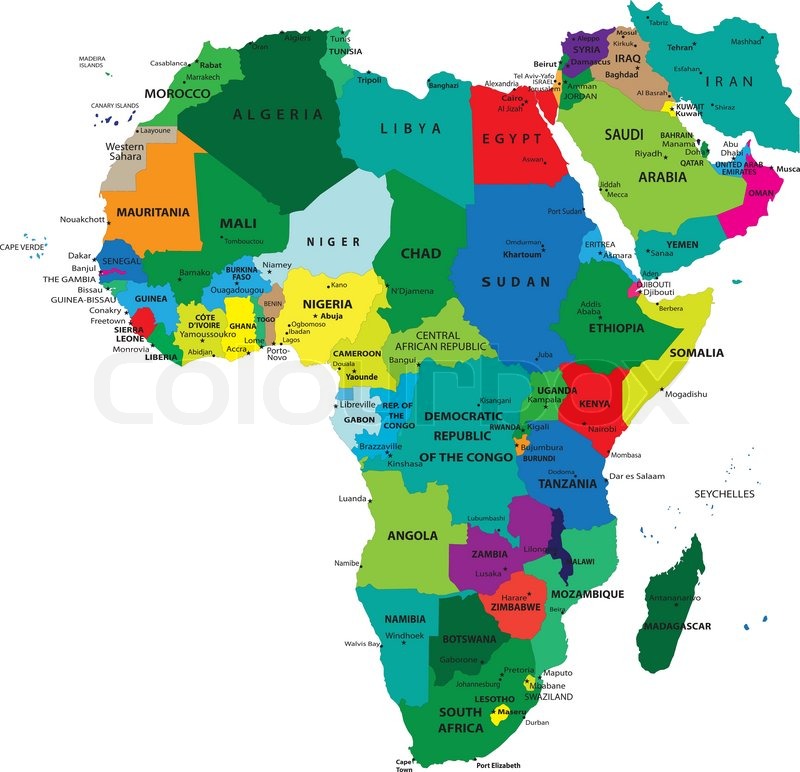 political map of africa