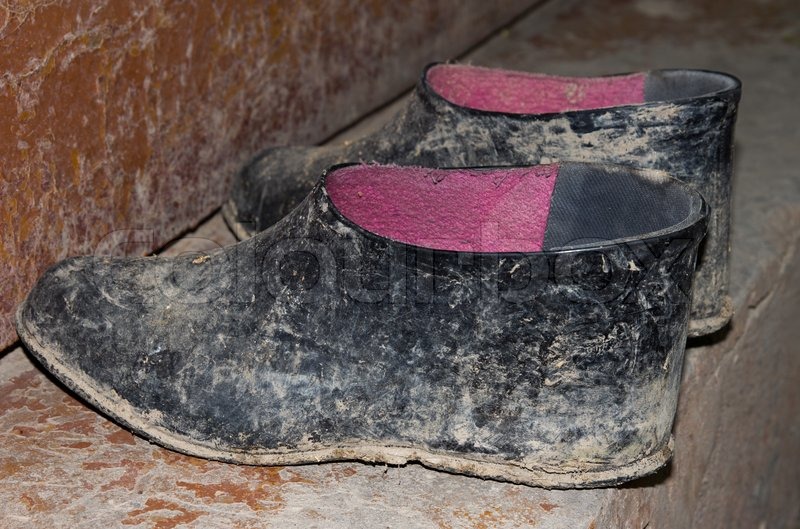 Alte Galoschen Stock Bild Colourbox