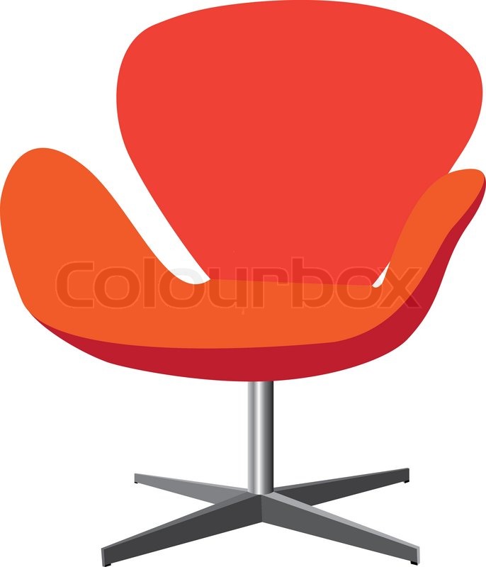 Modern, comfortable, elegant and stylish chair illustration in red ... Modern, comfortable, elegant and stylish chair illustration in red ...
