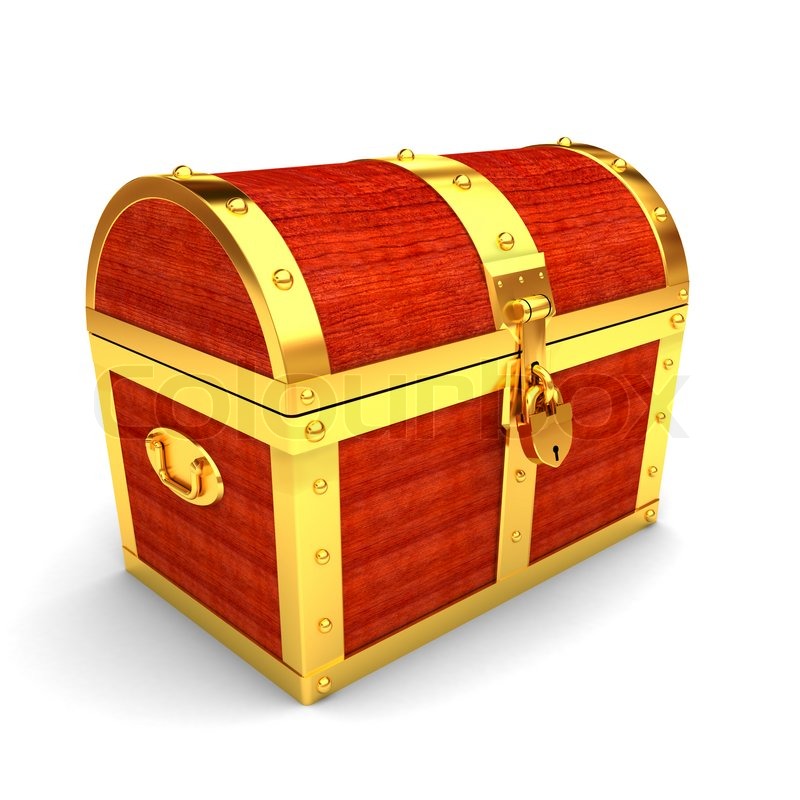 Wooden treasure chest | Stock Photo | Colourbox