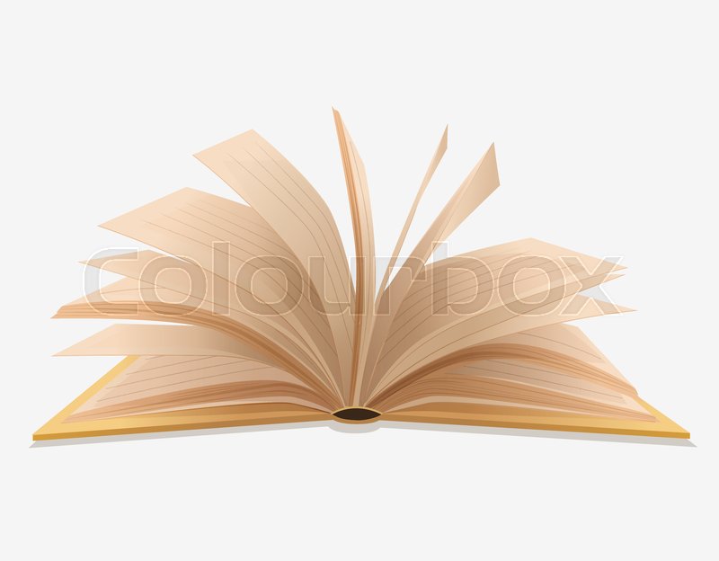 open-book-with-flipping-pages-concept-stock-vector-colourbox