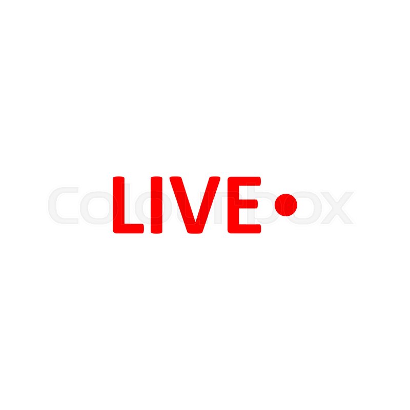Live Stream sign. Red symbol, button | Stock vector | Colourbox