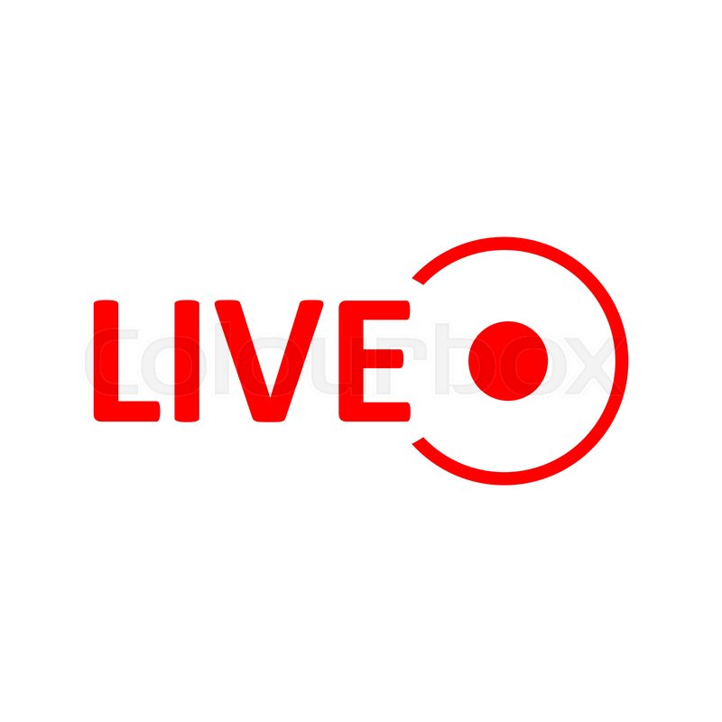 Live Stream sign. Red symbol, button | Stock vector | Colourbox