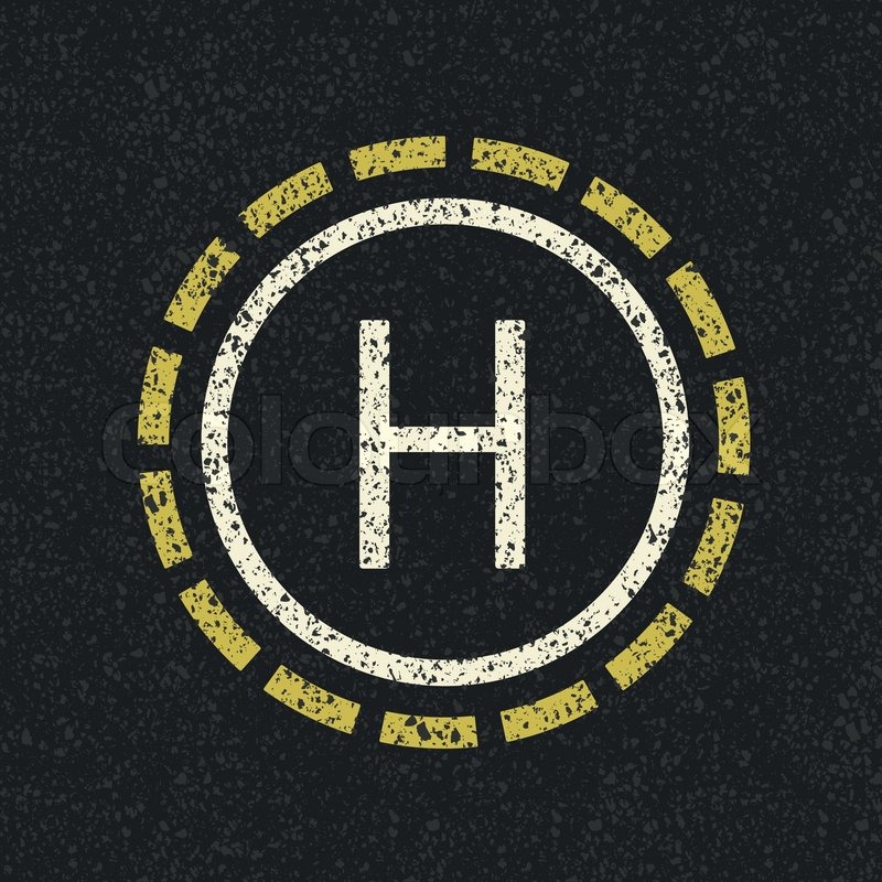 Helicopter landing pad, vector, EPS8 Stock Vector Colourbox