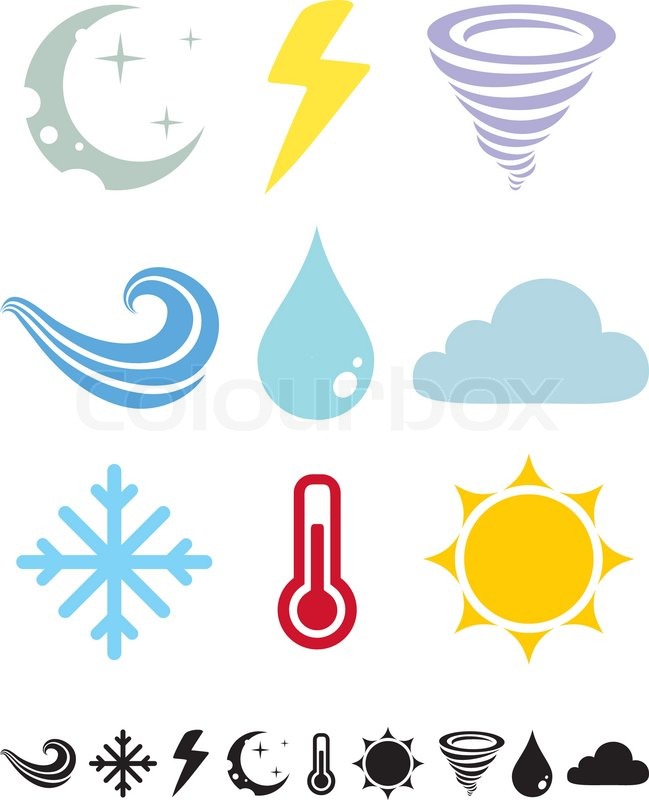 Weather icons | Stock vector | Colourbox