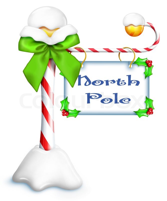 north pole santa sign